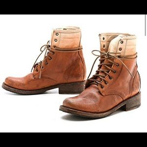 Freebird Dip Dye Brown Combat Boots